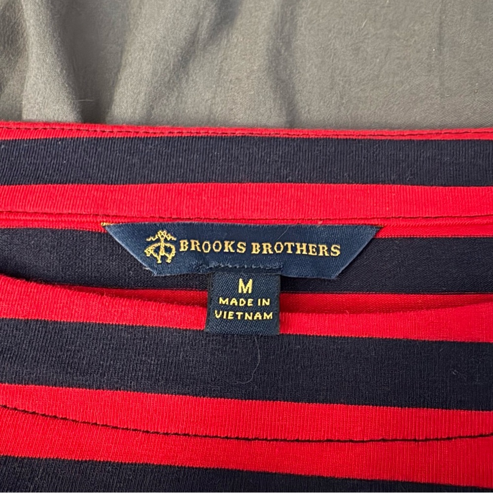 Brooks Brothers Red and Black Striped Shirt